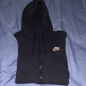 Navy Blue Nike Zip Up Running Hoodie (M)